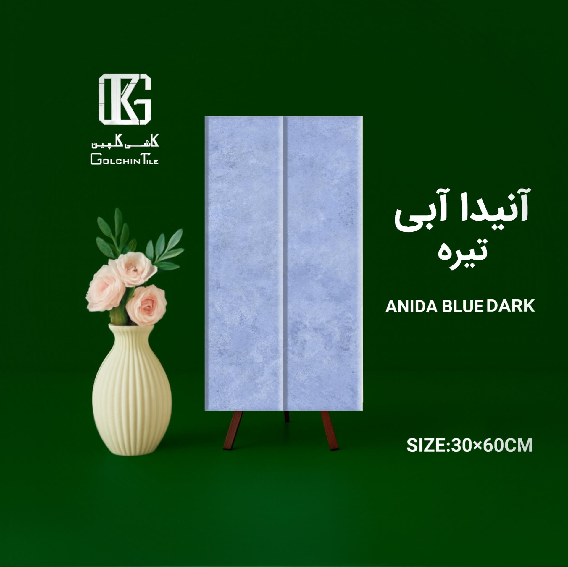 کاشی آنیدا آبی تیره 60×30